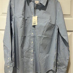 A New Day Women's Striped Long Sleeve Shirt M ~ NWT